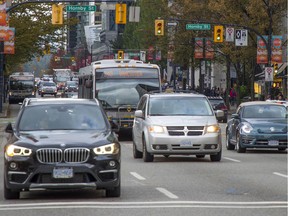VANCOUVER, BC. Georgia & Hornby Street. Traffic congestion downtown Vancouver..........(Photo credit: Francis Georgian / Postmedia) .October 03 2019. , Vancouver, October 03 2019. Reporter: ,  ( Francis Georgian   /  PNG staff photo)  ( Prov / Sun News ) 00058941A [PNG Merlin Archive]