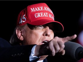 President Donald Trump speaks during a Make America Great Again rally