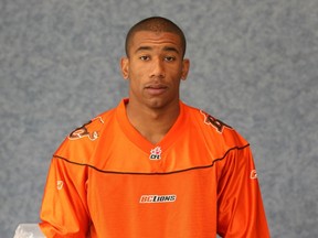 Josh Boden in a B.C. Lions players photo in 2007.