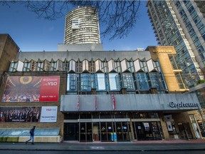 The Orpheum in Vancouver remains closed this week due to COVID.