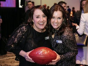 Christine Jagoe (left) and Jennifer Sharp, pictured last year, have again teamed up to bring the annual RBC Jewish Community Centre Sports Dinner, this time to your screen. ‘Their synergy is incredible,’ says JCC Sports Dinner committee co-chair Jason Takefman.