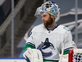 Braden Holtby will get the start in net on Sunday for the Vancouver Canucks as Thatcher Demko remains on the NHL's COVID-19 protocol list.