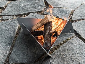 Steel fire pit by H Bee Fire.