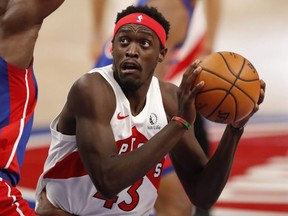 The Raptors are disputing a report that Pascal Siakam was fined $50,000 after an incident on Sunday. USA TODAY SPORTS