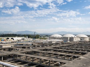The Annacis Wastewater Treatment Plant in Metro Vancouver is one of the region's plants reporting an increase in COVID-19-related personal protective equipment like masks and antibacterial wipes being flushed down toilets.