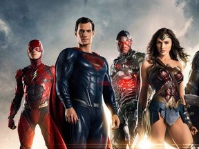 Justice League (2017) Directed by Zack Snyder Featuring: Poster art, Ezra Miller, Henry Cavill, Ray Fisher, Gal Gadot.