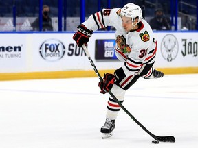 Matthew Highmore has been limited this season to 24 games, 8:50 of average ice time and just two assists for the Blackhawks.
