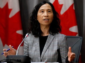 Canada's Chief Public Health Officer Dr. Theresa Tam attends a news conference as efforts continue to help slow the spread of COVID-19 in Ottawa, Canada March 23, 2020.