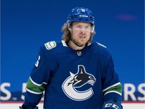 Vancouver Canucks forward Brock Boeser against the Ottawa Senators at Rogers Arena in January 2021.