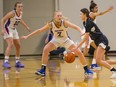 Semiahmoo Secondary takes on Terry Fox at the 2020 B.C. high school basketball provincials in Langley last year.