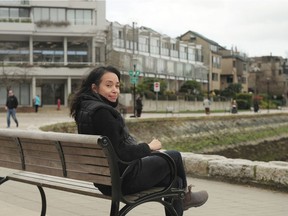 Maria Roth on the seawall in False Creek South.