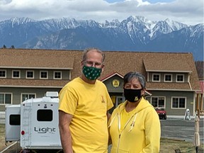 Richard and Katherine Grimm, managers of the St. Eugene RV Park near Cranbrook.