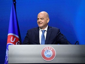 FIFA President Gianni Infantino during the 45th Ordinary UEFA Congress.