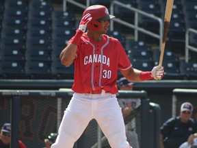 The Canadian senior men's baseball team started Olympic qualifying Monday in Florida. The team includes North Vancouver's Tyson Gillies and Port Moody's Michael Crouse, above, outfielders who have recently started their own baseball training centre in East Vancouver.
