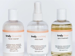 The Truly Trio of products from the Fraser Valley-based skincare line Truly Lifestyle Brand.