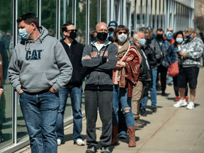 People like this group who lined up in Edmonton in April for the AstraZeneca vaccine "actually did the right thing," a health official says.