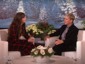 Actress Dakota Johnson called Ellen Degeneres out for lying about not being invited to the actress' birthday party in 2019.