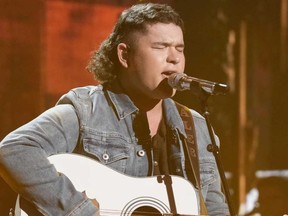 Caleb Kennedy is pictured on "American Idol."