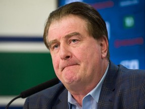 Vancouver Canucks GM Jim Benning post trade deadline at Rogers Arena in Vancouver, BC, February 24, 2020.