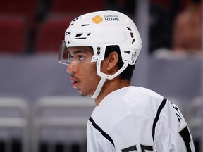 Centre Quinton Byfield is considered the top prospect of the Los Angeles Kings, a team that may have the best stable of prospects in the NHL at the moment.