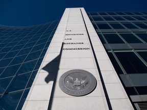 The headquarters of the US Securities and Exchange Commission (SEC) is seen in Washington, DC.