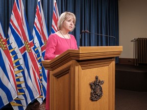The provincial health officer, Dr. Bonnie Henry, at her near-daily briefing, on Tuesday, May 5, 2020.