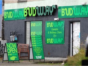 The Budway cannabis dispensary on Clark Dr. whose owners have been sued by Subway for copyright infringement., in Vancouver, BC., on June 15, 2021. 



00064919A ORG XMIT: 00064919A [PNG Merlin Archive]