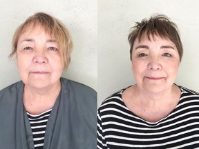 Dorothy Sollosy is retired and ready for a healthy lifestyle boost as she enters her next phase in life at age 69. She started working with a personal trainer and is now feeling excited about getting a style update. On the left is Dorothy before her makeover, on the right is her after.