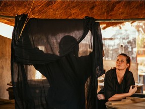 Obakki founder Treana Peake is pictured with an artisan in Mali.