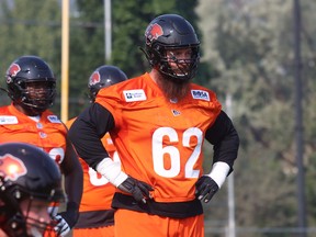 Ryker Mathews, a CFL East all-star with Hamilton in 2019, will be looked to as a key component in turning the B.C. Lions’ offensive line into a force this season.