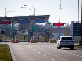 A B.C. motorist approaches the U.S. port of entry into Blaine, Wash.