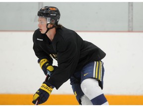 Port Moody's Kent Johnson, who is expected to be a top 10 pick in Friday's NHL Entry Draft, was working out in North Vancouver on Monday.