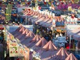 Vendors and kiosks at the Richmond Night Market.