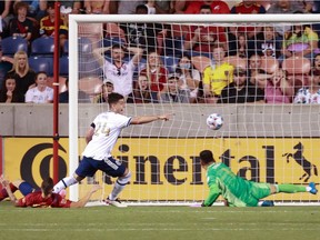 Vancouver Whitecaps forward Brian White scored in his team debut against Real Salt Lake in June 2021. He and the Caps head back to Utah on Saturday to take on their former 