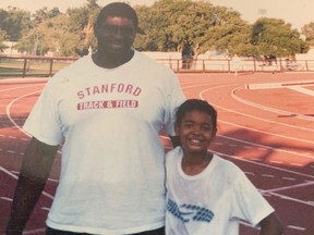 Jillian Weir was born in Menlo Park, California while her father Robert, who represented Great Britain at the 1984, 1996 and 2000 Olympics as a discus and hammer thrower, was the head track and field coach at Stanford University.