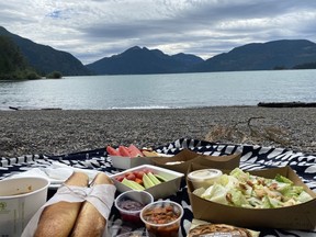 A picnic with a few at Harrison Lake.