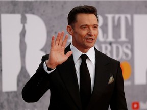 Hugh Jackman arrives for the Brit Awards at the O2 Arena in London, Britain, February 20, 2019.