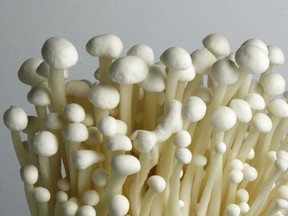 File photo of enoki mushrooms