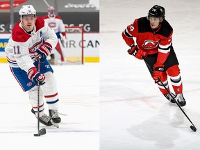 ‘I know that Brendan will be all over me,’ New Jersey Devil Ty Smith (right) says of when he finally faces long-time friend and training buddy Brendan Gallagher (left) of the Montreal Canadiens in an NHL regular season game this coming season.