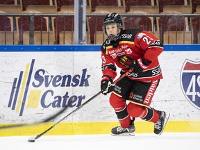 Boston Bruins first-round pick Fabian Lysell, pictured in an undated photo, has two years left on his deal with Lulea, the Swedish pro team he played for last season. His Canadian junior rights are held by the Vancouver Giants.