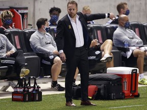 Former Vancouver Whitecaps head coach Marc Dos Santos in September, 2020.