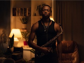 Thomas Antony Olajide is jazz horn player in the new film Learn to Swim. Olajide played saxophone while he was going to school in Vancouver. Photo credit: Samantha Falco courtesy of Mongrel Media