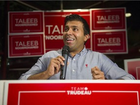 Vancouver Granville Liberal candidate Taleeb Noormohamed leads NDP candidate Anjali Appadurai by just 230 votes as they await the counting of mail-in ballots.