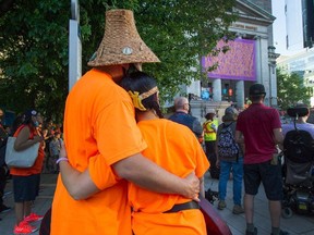 File photo of National Indigenous Day in front of the Vancouver Art Gallery.