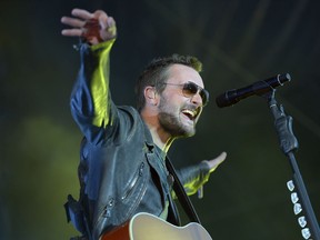 FILE PHOTO: Eric Church performs at the Craven Country Jamboree in Craven, Sask. on Sunday July 17, 2016.