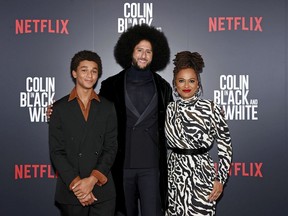 Jaden Michael, Colin Kaepernick, and Ava DuVernay attend the Netflix Limited Series Colin In Black And White Special Screening at The Whitby Hotel on October 26, 2021 in New York City.