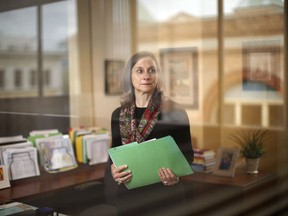 B.C. Chief Coroner Lisa Lapointe at her office in Victoria on Wednesday, Oct 20, 2021.