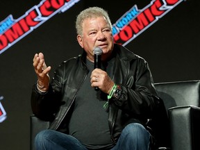William Shatner speaks at the William Shatner Spotlight panel during Day 1 of New York Comic Con 2021 at Jacob Javits Center on October 07, 2021 in New York.