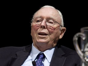 Charles Munger speaks during an event in Pasadena, California, on July 1, 2011.