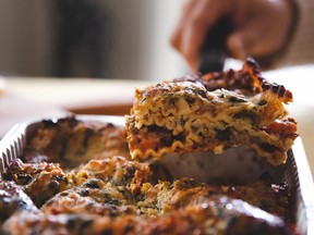 The vegan lasagna from Vancouver-based Komo Plant-Based Comfort Foods is designed to serve six people, and is the company’s most popular product.